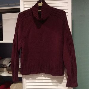 Express chenille turtleneck sweater